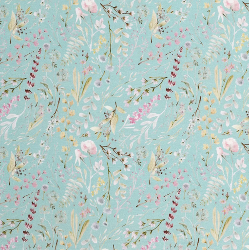 [KI-20925-630] Jersey Viscose Petite Florals Mint