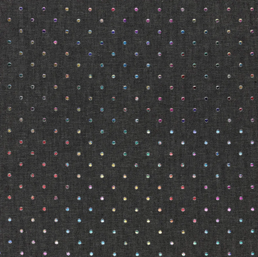 [KI-21425-999] Metallic Drops Denim Black