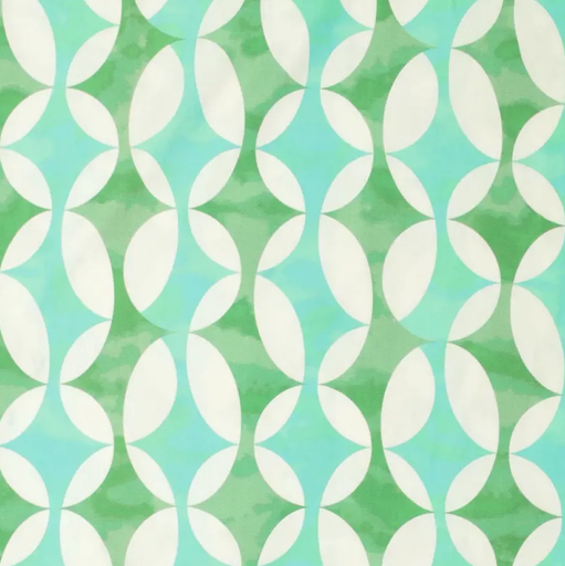 [KI-21670-320] Viscose Stretch Digital Diamonds Green