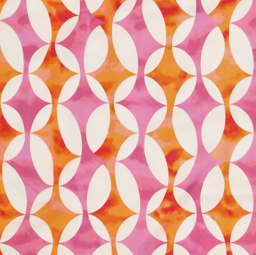 [KI-21670-505] Viscose Stretch Digital Diamonds Lila/Orange