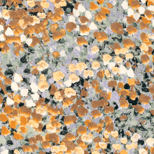 [NO-23181-022] Jersey Viscose Flowery Camel/Grey/White