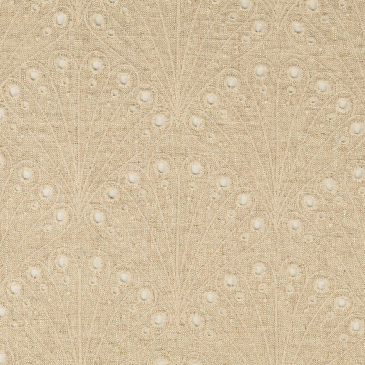 [HE-211626-5005] Visco/Lin Broderie Shells Naturel