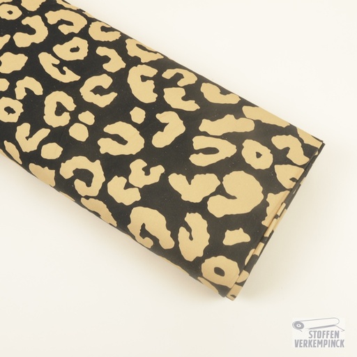 [POL-410118-40] Canvas "Leopard" Beige/Black