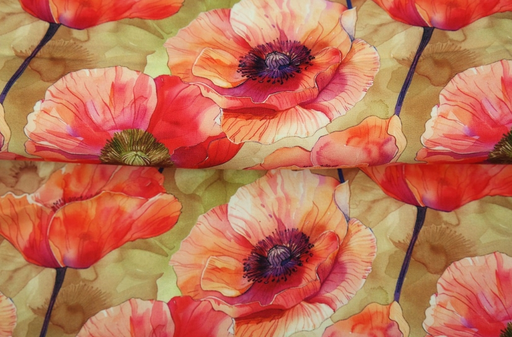 [ST-25855-22] Jersey Digital Poppy Field Beige