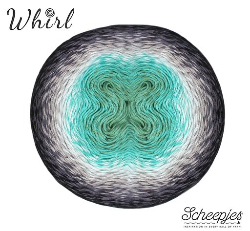 [DBF-1698-785] Scheepjes Whirl 1000m - 785 Minty Black Velvet