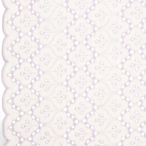 [KI-21511-815] Broderie "Lilian" 2 scallop Borders Lila