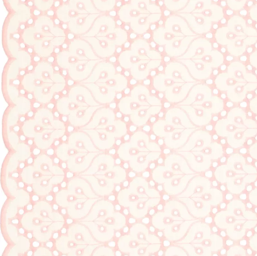 [KI-21511-880] Broderie "Lilian" 2 scallop Borders Rose