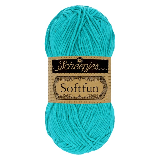 [DBF-1592-2423] Scheepjes Softfun 50g -2423 Bright Turquoise
