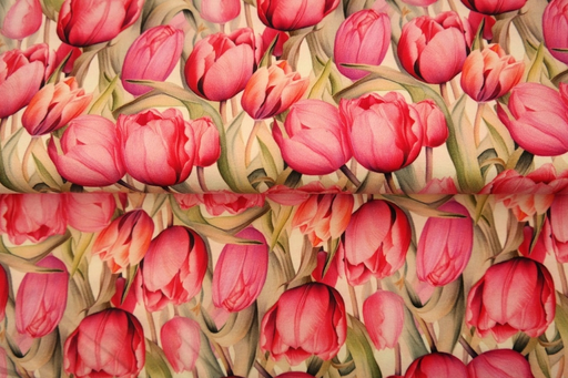 [ST-25907-12] Jersey Digital Tulip Field Pink