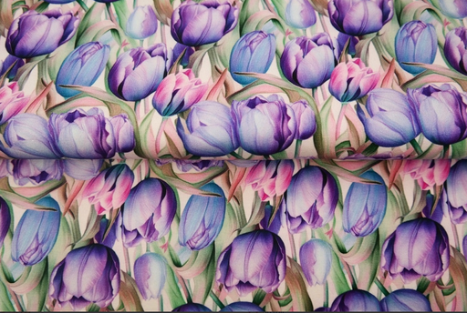 [ST-25907-14] Jersey Digital Tulip Field Lila