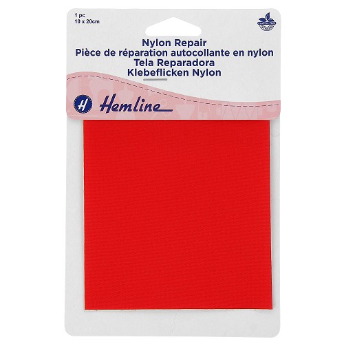 [DI-H689.RED] Herstelstuk nylon zelfklevend 10x20cm - Rood