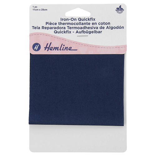 [DI-H692.NAVY] Herstelstuk katoen opstrijkbaar 25x11cm - Navy