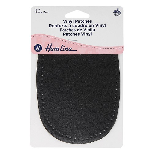 [DI-H699.L.BLK] Kniestukken Vinyl 15x10cm - Zwart