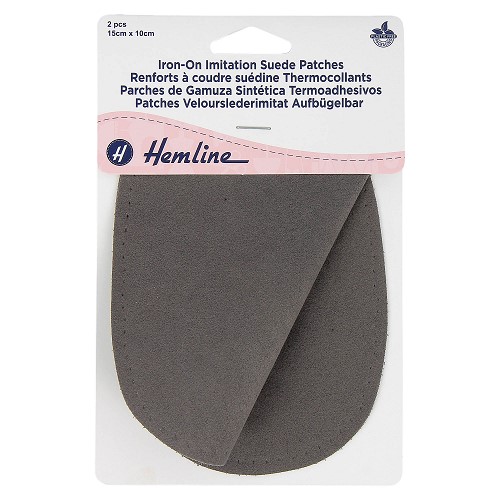 [DI-H699.S.MG] Kniestukken Suédine 15x10cm - Grijs