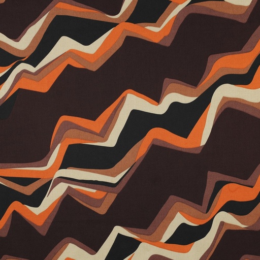 [VE-05435-004] Cotton Satin Abstract Brown