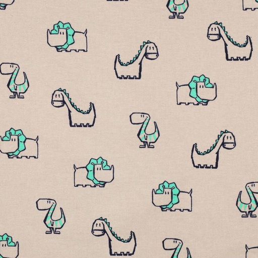 [VE-05078-011] Flanel Dinos Beige