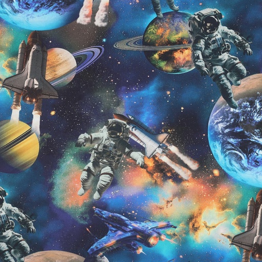 [VE-05179-003] Fine Poplin Digital Space Navy