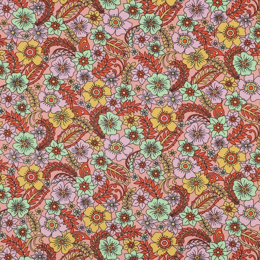 [VE-05206-003] Fine Poplin Floral Peach