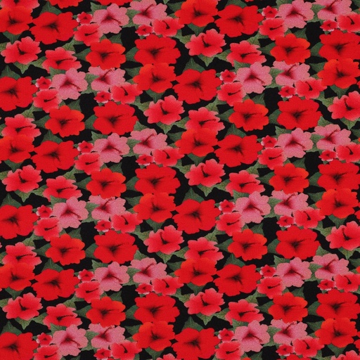 [VE-05428-001] Jersey Viscose Digital Red Flowers
