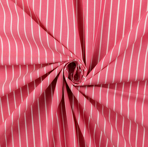 [HE-210902-5018] Katoen 1cm. streep Pink/White