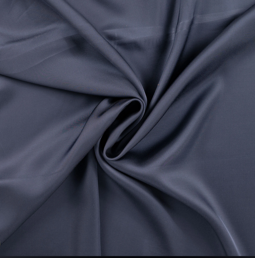 [QT-MR1106-960] Viscose Satin Uni Denim Blue