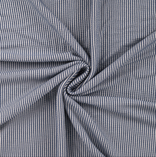 [QT-Q11733-960] Jersey Seersucker Denim Blue