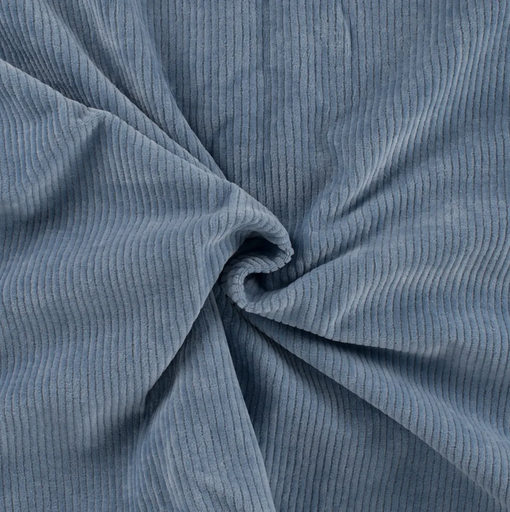 [QT-RS0344-920] Jersey Corduroy Dusty Blue