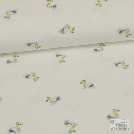 [QT-K47068-510] Jersey Bamboo/Cotton Ducklings Off White