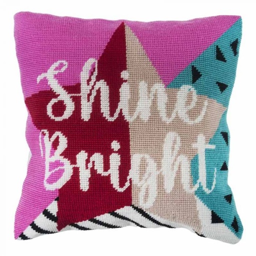 [DI-GCS82] Borduurpakket Kussen 40cm x 40cm Shine Bright incl kussenrug met rits 