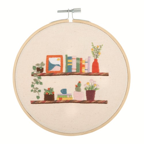 [DI-TCK064] Borduurpakket met borduurring 15cm Floral Shelf