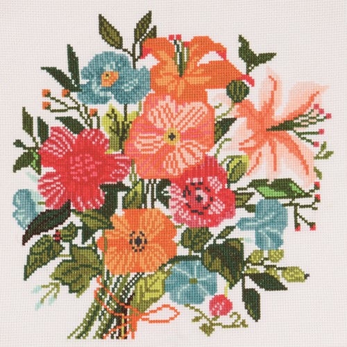 [DI-GCS134] Kruissteek kit 36cm x 36cm Floral Bouquet