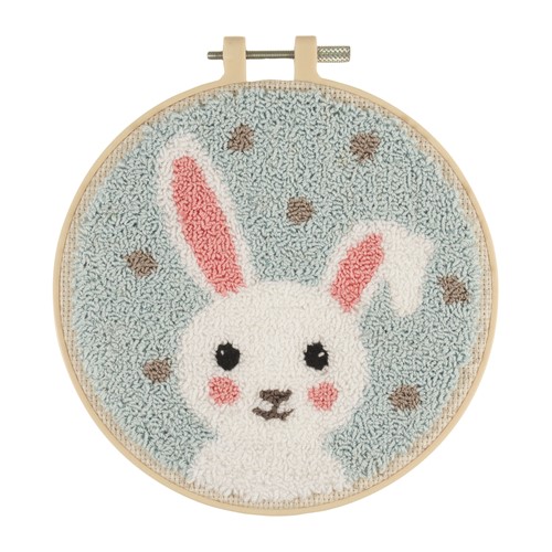 [DI-GCK148] Punch Needle Kit met borduurring 15,2cm Bunny