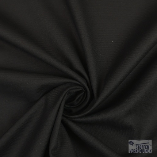[FA-TB-0017-01] Soepele Zwarte Katoenen Stretch (133CM)