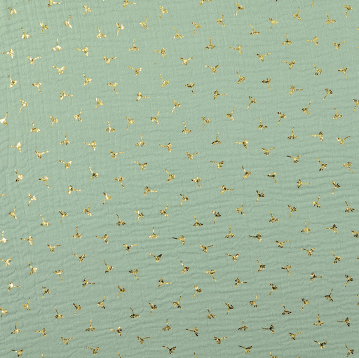 [HE-211870-5037] Double Gauze Foil Twigs Munt