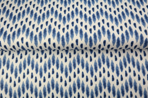 [ST-23456-09CAN] Canvas Digital Blauwe Zigzag Druppels