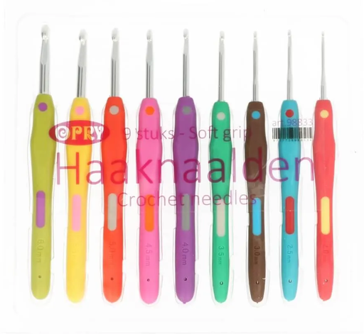 [DBF-98833-05] Opry Haaknaaldenset soft grip 2.00-6.00mm