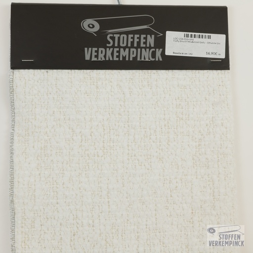[LOC-U56-016+U46] Fluffy Bouclé Meubelstof Dolly - Offwhite Uni