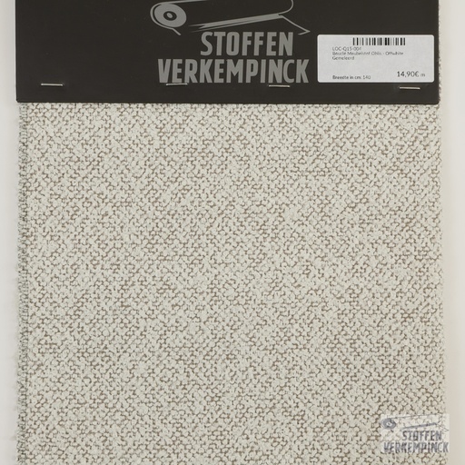 [LOC-Q15-004] Bouclé Meubelstof Oblis - Offwhite Gemeleerd