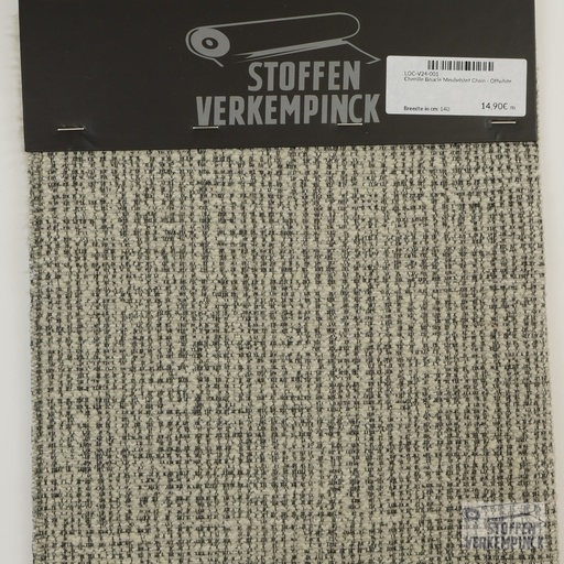 [LOC-V24-001] Chenille Bouclé Meubelstof Chain - Offwhite