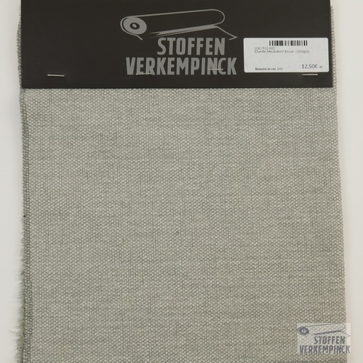 [LOC-T42-001] Chenille Meubelstof Revue - Lichtgrijs