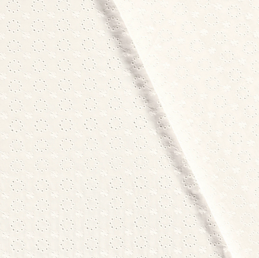 [NO-21013-051] Broderie Bloemetjes Ecru