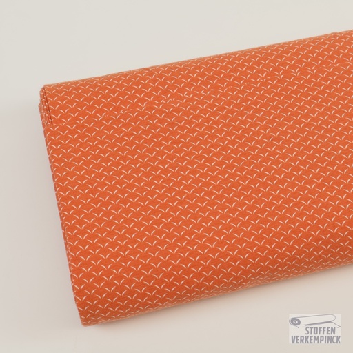 [ZA-503068-04] Jersey Print Vleugeltjes Oranje/Wit