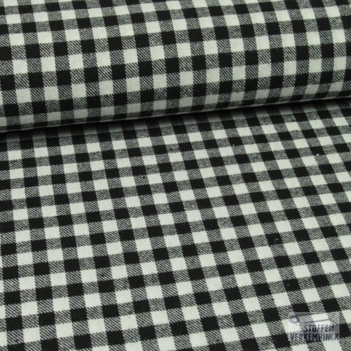 [ZA-902955-01] Flanelle Karo Zwart/Wit 