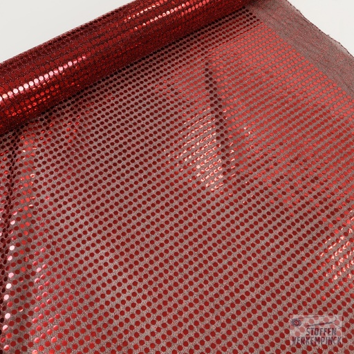 [ZA-005770-17] Paillettenstof Rood/Zwart