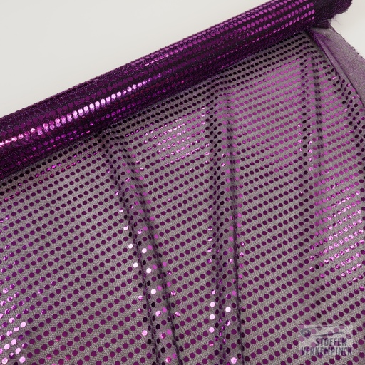 [ZA-005770-16] Paillettenstof Violet/Black