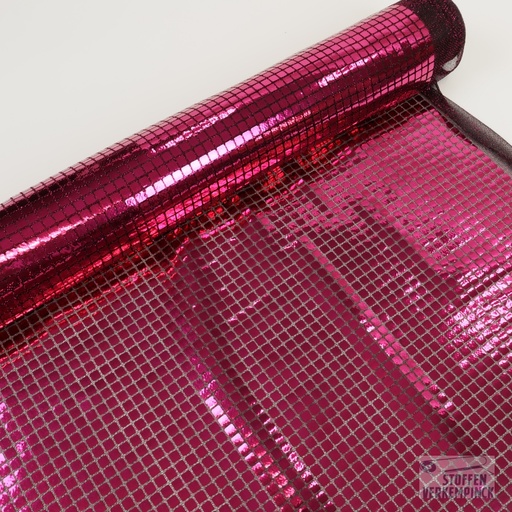 [ZA-005913-06] Paillettenstof Vierkant Pink