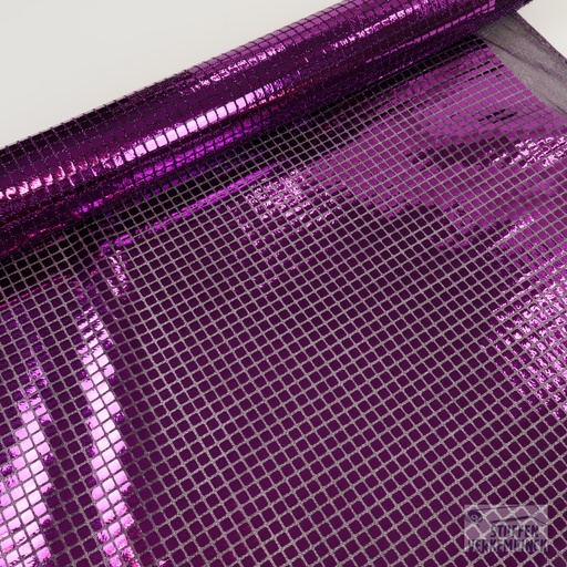 [ZA-005913-07] Paillettenstof Vierkant Violet