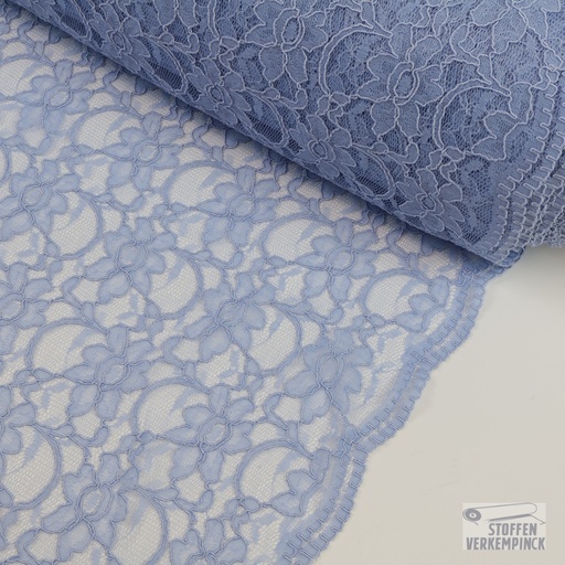 [ZA-900920-34] Kant met twee schulpranden Licht Blauw