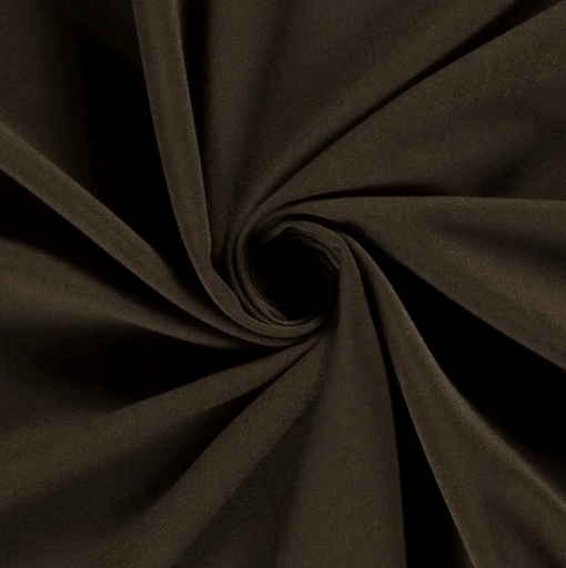 [ZA-005704-04] Gabardine Soepel Polyester Donker Bruin