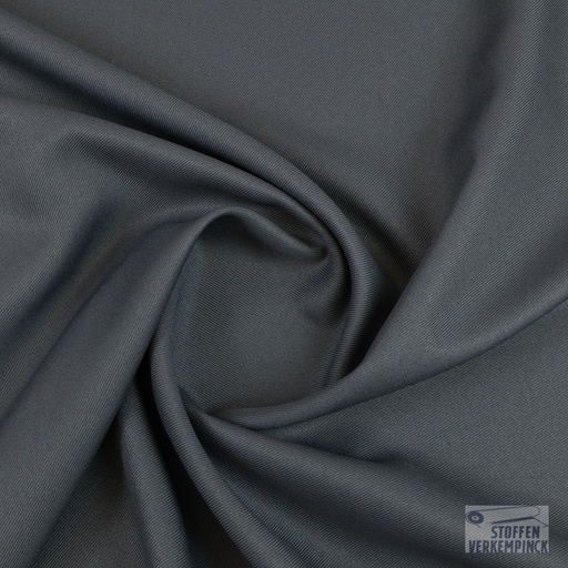 [ZA-005704-11] Gabardine Soepel Polyester Donker Grijs